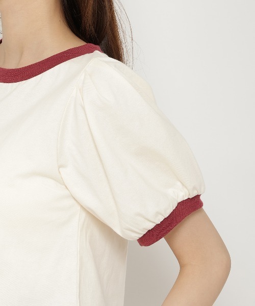 REDYAZEL（レディアゼル）の「ミッキー&ミニー / トラベルデザイン リンガーTシャツ（Tシャツ/カットソー・レディース・ネイビー/ライトグレー/オフホワイト・FREE）」の22枚目の写真