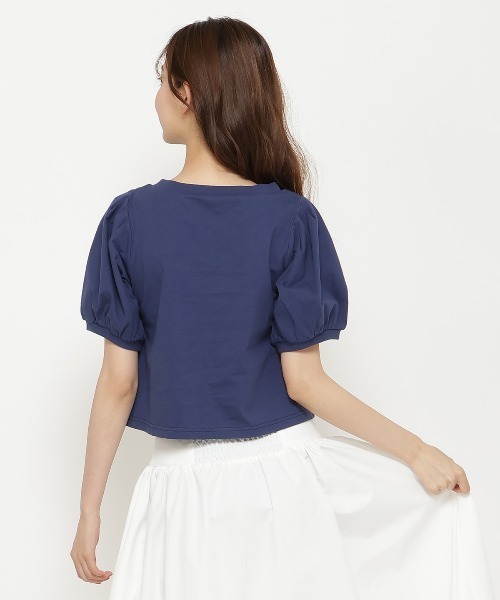 REDYAZEL（レディアゼル）の「ミッキー&ミニー / トラベルデザイン リンガーTシャツ（Tシャツ/カットソー・レディース・ネイビー/ライトグレー/オフホワイト・FREE）」の13枚目の写真