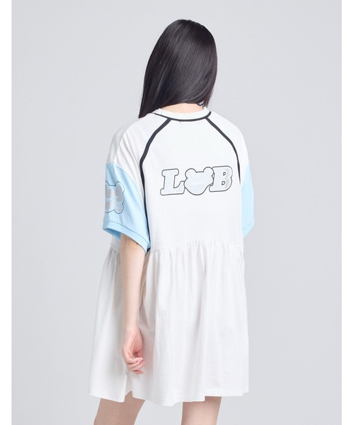 Little sunny bite（リトルサニーバイト）の「▼little sunny bite▼numbering dress（ワンピース・レディース・ホワイト/ブラック×グリーン・MEDIUM/SMALL）」の4枚目の写真