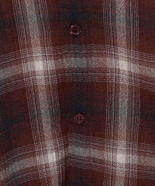 LOWRYS FARM（ローリーズファーム）の「オンブレチェックシャツ　576769（シャツ/ブラウス・レディース・レッド/チャコールグレー・FREE）」の11枚目の写真