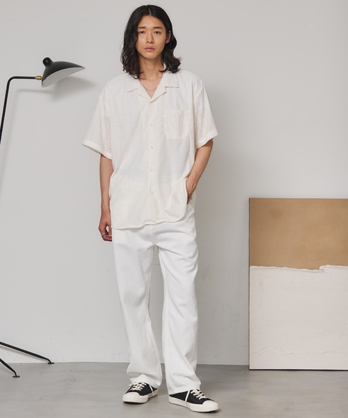 estroislose ホワイトデニム コットンリネンワイドパンツ　ゆったり ESTROISLOSE（エストゥロワルーズ） | hapuna&Co.（ハプナアンド