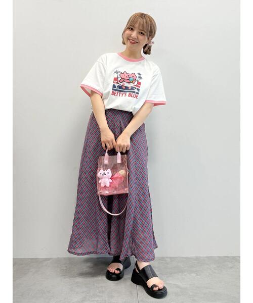 BETTY'S BLUE（べティーズブルー）の「エイミーちゃん PVCショルダーバッグ（ハンドバッグ・レディース・ピンク・F）」の6枚目の写真