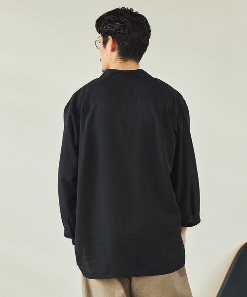 EDIFICE（エディフィス）の「シアー バンブー 8分袖 レギュラーシャツ（シャツ/ブラウス・メンズ・ブラック/サックスブルー/チャコールグレー/オレンジ系その他・SMALL/MEDIUM/LARGE）」の10枚目の写真