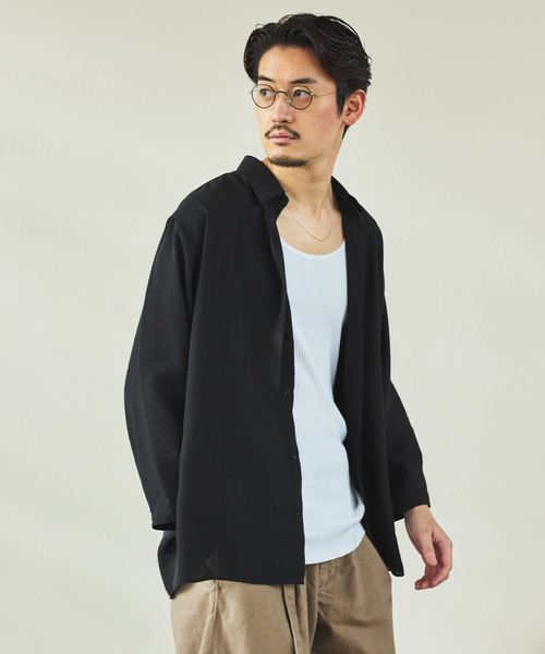 EDIFICE（エディフィス）の「シアー バンブー 8分袖 レギュラーシャツ（シャツ/ブラウス・メンズ・ブラック/サックスブルー/チャコールグレー/オレンジ系その他・SMALL/MEDIUM/LARGE）」の11枚目の写真