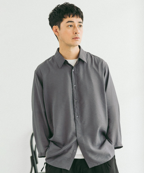 EDIFICE（エディフィス）の「シアー バンブー 8分袖 レギュラーシャツ（シャツ/ブラウス・メンズ・ブラック/サックスブルー/チャコールグレー/オレンジ系その他・SMALL/MEDIUM/LARGE）」の16枚目の写真