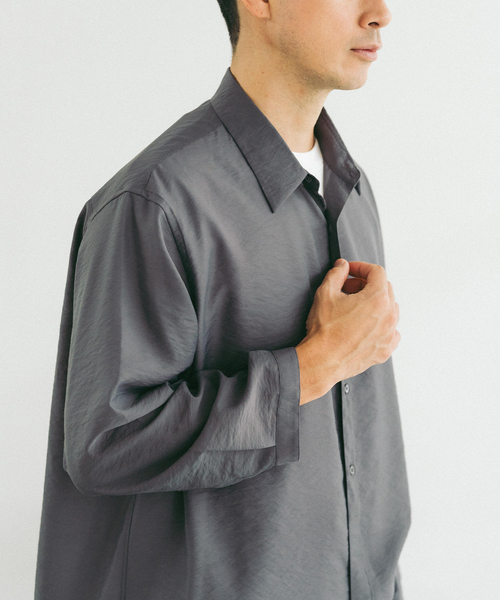 EDIFICE（エディフィス）の「シアー バンブー 8分袖 レギュラーシャツ（シャツ/ブラウス・メンズ・ブラック/サックスブルー/チャコールグレー/オレンジ系その他・SMALL/MEDIUM/LARGE）」の20枚目の写真