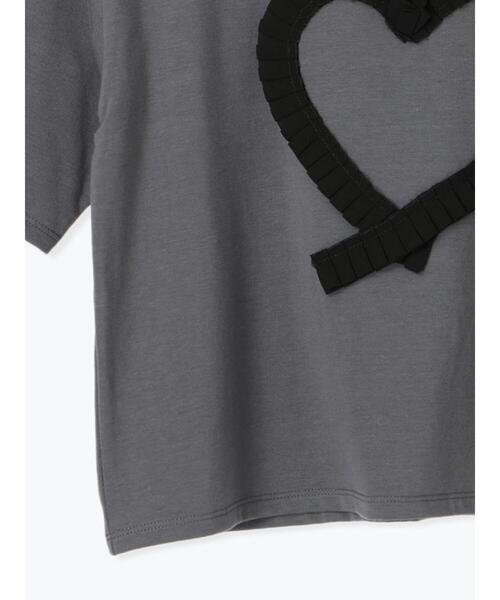 Te chichi TERRASSE(テチチテラス)の「ハートフリル刺繍Tシャツ(Tシャツ/カットソー・レディース・ブラック/オフホワイト/グレー・F)」の15枚目の写真