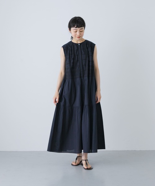 かぐれ　フロント刺繍ノースリーブワンピース かぐれ（カグレ）の「『2サイズ展開』フロント刺繍ノースリーブ