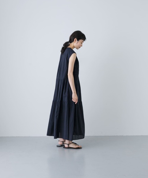 M新品タグ付き　2サイズ展開フロント刺繍ノースリーブワンピース　アーバンリサーチ かぐれ（カグレ）の「『2サイズ展開』フロント刺繍ノースリーブ