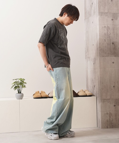 1111clothing(ワンフォークロージング)の「ハート刺繍 ピグメントTシャツ / Heart Embroidery Pigment T-shirt(Tシャツ/カットソー・メンズ・オフホワイト/ブラック/ネイビー・M/L)」の21枚目の写真