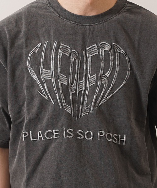 1111clothing(ワンフォークロージング)の「ハート刺繍 ピグメントTシャツ / Heart Embroidery Pigment T-shirt(Tシャツ/カットソー・メンズ・オフホワイト/ブラック/ネイビー・M/L)」の17枚目の写真