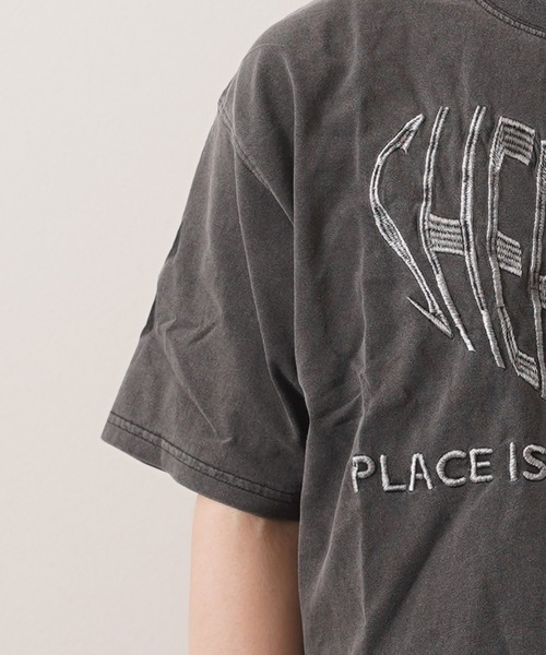 1111clothing(ワンフォークロージング)の「ハート刺繍 ピグメントTシャツ / Heart Embroidery Pigment T-shirt(Tシャツ/カットソー・メンズ・オフホワイト/ブラック/ネイビー・M/L)」の22枚目の写真