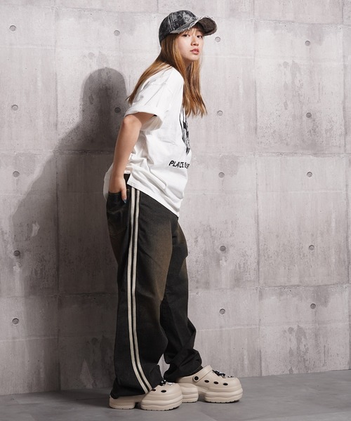 1111clothing(ワンフォークロージング)の「ハート刺繍 ピグメントTシャツ / Heart Embroidery Pigment T-shirt(Tシャツ/カットソー・メンズ・オフホワイト/ブラック/ネイビー・M/L)」の12枚目の写真