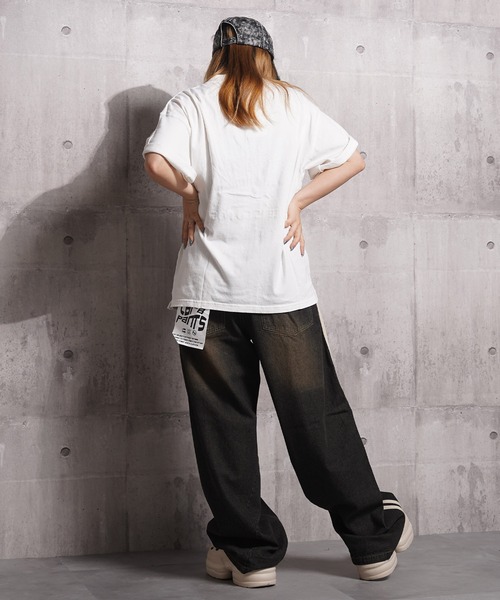 1111clothing(ワンフォークロージング)の「ハート刺繍 ピグメントTシャツ / Heart Embroidery Pigment T-shirt(Tシャツ/カットソー・メンズ・オフホワイト/ブラック/ネイビー・M/L)」の14枚目の写真