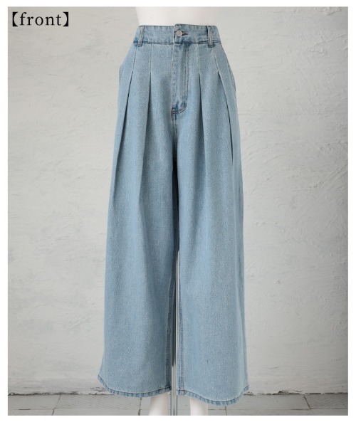 Sawa a la mode(サワアラモード)の「ダブルタックデニムバギーパンツ(デニムパンツ・レディース・ブルー系その他・FREE)」の20枚目の写真