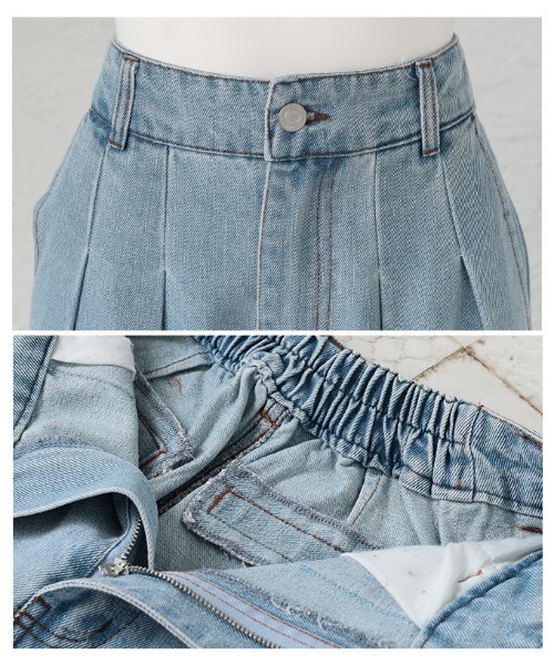 Sawa a la mode(サワアラモード)の「ダブルタックデニムバギーパンツ(デニムパンツ・レディース・ブルー系その他・FREE)」の22枚目の写真