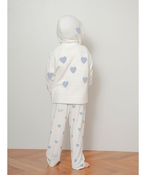 gelato pique（ジェラートピケ）の「【KIDS】エアリーモコハートパーカー（ルームウェア/パジャマ・キッズ・レッド/ブルー・90/100/110/120）」の10枚目の写真