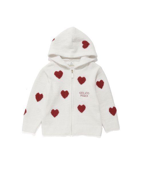 gelato pique（ジェラートピケ）の「【KIDS】エアリーモコハートパーカー（ルームウェア/パジャマ・キッズ・レッド/ブルー・90/100/110/120）」の11枚目の写真