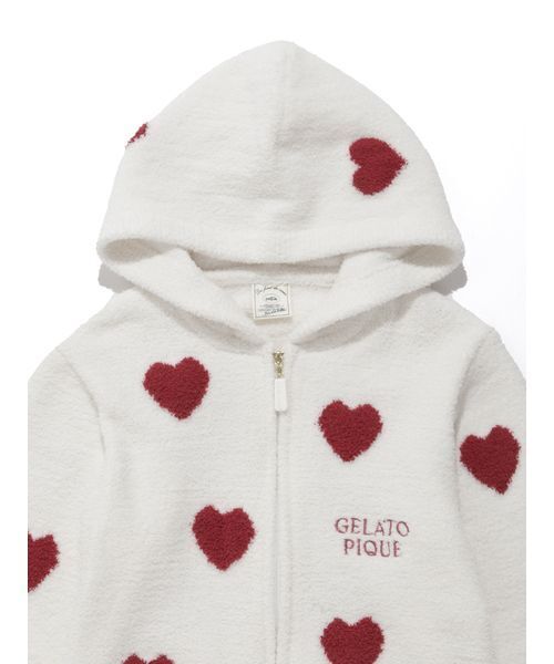 gelato pique（ジェラートピケ）の「【KIDS】エアリーモコハートパーカー（ルームウェア/パジャマ・キッズ・レッド/ブルー・90/100/110/120）」の13枚目の写真