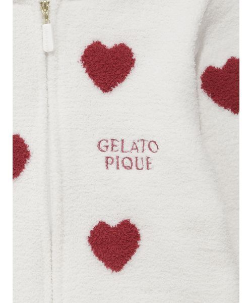 gelato pique（ジェラートピケ）の「【KIDS】エアリーモコハートパーカー（ルームウェア/パジャマ・キッズ・レッド/ブルー・90/100/110/120）」の15枚目の写真