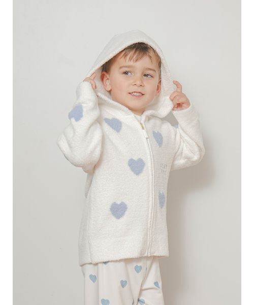 gelato pique（ジェラートピケ）の「【KIDS】エアリーモコハートパーカー（ルームウェア/パジャマ・キッズ・レッド/ブルー・90/100/110/120）」の22枚目の写真
