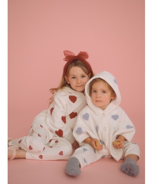 gelato pique（ジェラートピケ）の「【KIDS】エアリーモコハートパーカー（ルームウェア/パジャマ・キッズ・レッド/ブルー・90/100/110/120）」の21枚目の写真