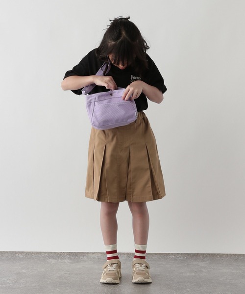 FOUND GOOD（ファウンドグッド）の「K/キャンバスミニショルダー（ショルダーバッグ・キッズ・ブラック/アイボリー/パープル系2/グリーン系8・FREE）」の4枚目の写真