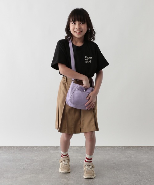 FOUND GOOD（ファウンドグッド）の「K/キャンバスミニショルダー（ショルダーバッグ・キッズ・ブラック/アイボリー/パープル系2/グリーン系8・FREE）」の11枚目の写真