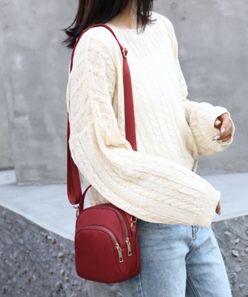 Miniministore(ミニミニストア)の「イヤホンホール付き ミニショルダーバッグ(ショルダーバッグ・レディース・ワインレッド/ダークグレー/ネイビー/パープル/ブラック・FREE)」の18枚目の写真