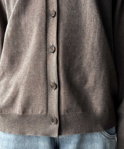 Java(ジャバ)の「《JaVa ジャバコラボ》着まわし自在のベーシックデザイン。配色刺繍カーディガン(長袖)(カーディガン/ボレロ・レディース・ブラック×ホワイト/ブラウン/グレー×ホワイト/グレイッシュベージュ/アイボリー・MEDIUM/SMALL/X-LARGE/LARGE)」の18枚目の写真