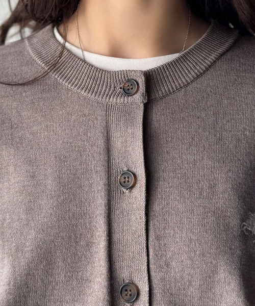 Java(ジャバ)の「《JaVa ジャバコラボ》着まわし自在のベーシックデザイン。配色刺繍カーディガン(長袖)(カーディガン/ボレロ・レディース・ブラック×ホワイト/ブラウン/グレー×ホワイト/グレイッシュベージュ/アイボリー・MEDIUM/SMALL/X-LARGE/LARGE)」の16枚目の写真