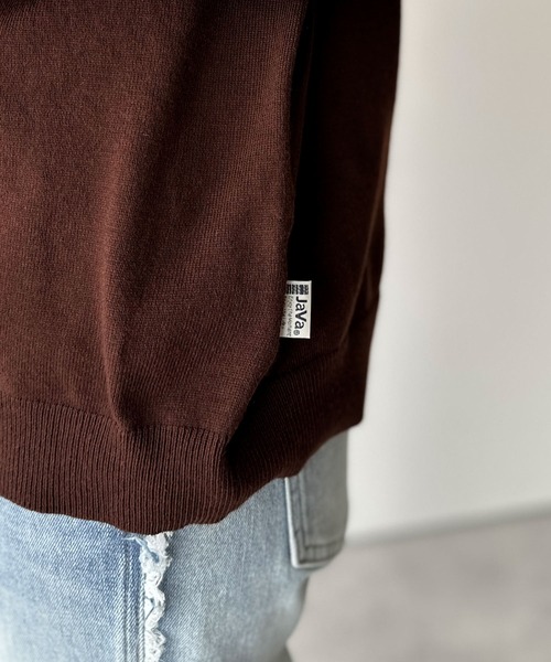 Java(ジャバ)の「《JaVa ジャバコラボ》着まわし自在のベーシックデザイン。配色刺繍カーディガン(長袖)(カーディガン/ボレロ・レディース・ブラック×ホワイト/ブラウン/グレー×ホワイト/グレイッシュベージュ/アイボリー・MEDIUM/SMALL/X-LARGE/LARGE)」の20枚目の写真