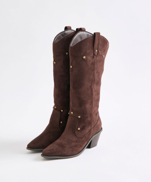 OLIVE des OLIVE（オリーブデオリーブ）の「ウエスタンブーツ（ブーツ・レディース・ベージュ/ブラウン・SMALL/MEDIUM/LARGE）」の2枚目の写真