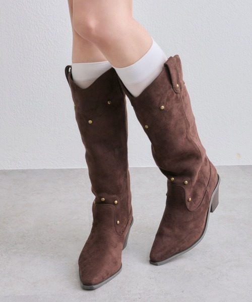 OLIVE des OLIVE（オリーブデオリーブ）の「ウエスタンブーツ（ブーツ・レディース・ベージュ/ブラウン・SMALL/MEDIUM/LARGE）」の11枚目の写真