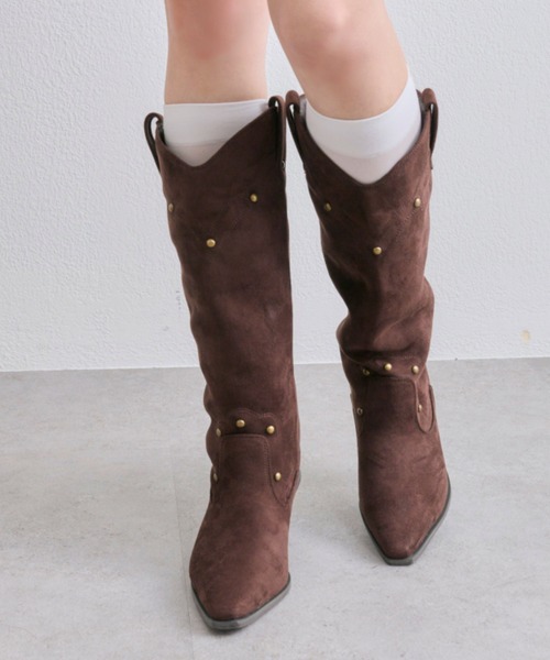 OLIVE des OLIVE（オリーブデオリーブ）の「ウエスタンブーツ（ブーツ・レディース・ベージュ/ブラウン・SMALL/MEDIUM/LARGE）」の12枚目の写真