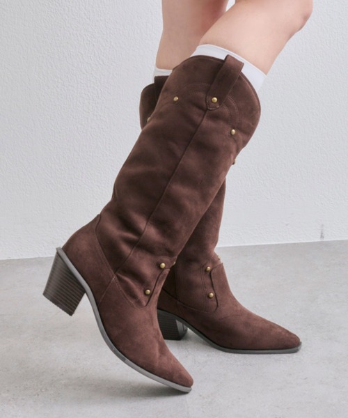 OLIVE des OLIVE（オリーブデオリーブ）の「ウエスタンブーツ（ブーツ・レディース・ベージュ/ブラウン・SMALL/MEDIUM/LARGE）」の14枚目の写真