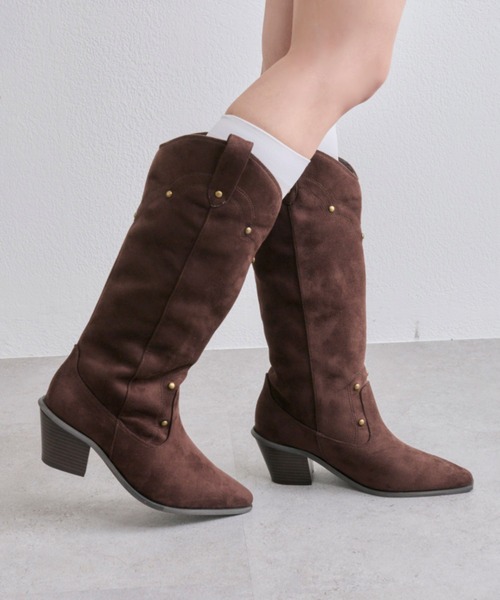 OLIVE des OLIVE（オリーブデオリーブ）の「ウエスタンブーツ（ブーツ・レディース・ベージュ/ブラウン・SMALL/MEDIUM/LARGE）」の15枚目の写真