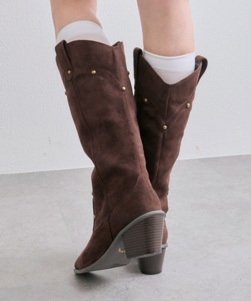 OLIVE des OLIVE（オリーブデオリーブ）の「ウエスタンブーツ（ブーツ・レディース・ベージュ/ブラウン・SMALL/MEDIUM/LARGE）」の16枚目の写真