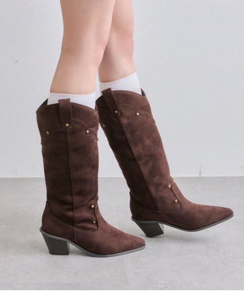 OLIVE des OLIVE（オリーブデオリーブ）の「ウエスタンブーツ（ブーツ・レディース・ベージュ/ブラウン・SMALL/MEDIUM/LARGE）」の13枚目の写真