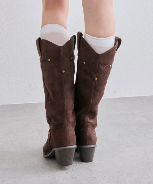 OLIVE des OLIVE（オリーブデオリーブ）の「ウエスタンブーツ（ブーツ・レディース・ベージュ/ブラウン・SMALL/MEDIUM/LARGE）」の17枚目の写真