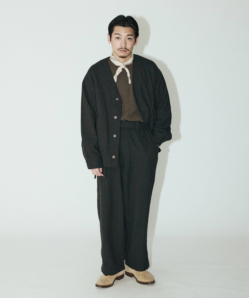 JOURNAL STANDARD J.S HOMESTEAD（ジャーナルスタンダードホームステッド）の「J.S.Homestead / トップ ツイード JUDO パンツ（スラックス・メンズ・レッド/ベージュ/コバルトブルー・MEDIUM/LARGE）」の4枚目の写真