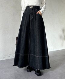 Thevon | デニムハイウエストフレアスカート(スカート)