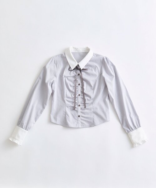 OLIVE des OLIVE（オリーブデオリーブ）の「Keru ボウタイブラウス（シャツ/ブラウス・レディース・グレー系その他2/ブラック系その他/オフホワイト・FREE）」の22枚目の写真
