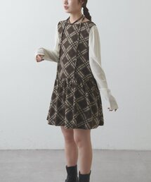 DISCOAT（ディスコート）の「【umm.】チェックノースリチュニック（Tシャツ/カットソー）」