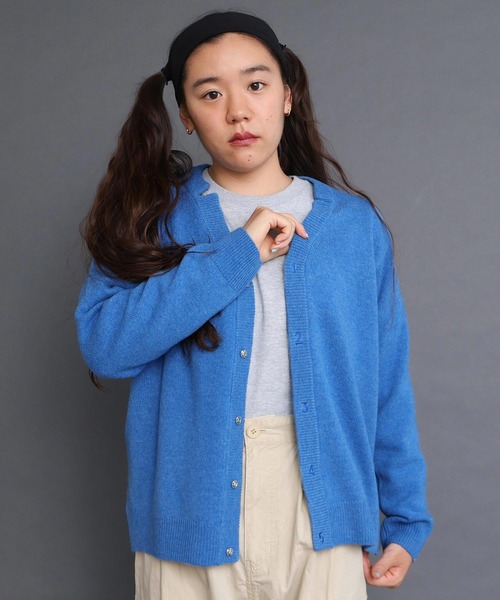 I am I in fact...（アイアムアイインファクト）の「_UPW数字刺繍Vカーディガン（カーディガン/ボレロ・レディース・ブラウン/パープル/ブルー/レッド/チャコールグレー/その他/ブラック系その他・FREE）」の4枚目の写真