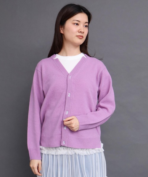 I am I in fact...（アイアムアイインファクト）の「_UPW数字刺繍Vカーディガン（カーディガン/ボレロ・レディース・ブラウン/パープル/ブルー/レッド/チャコールグレー/その他/ブラック系その他・FREE）」の14枚目の写真