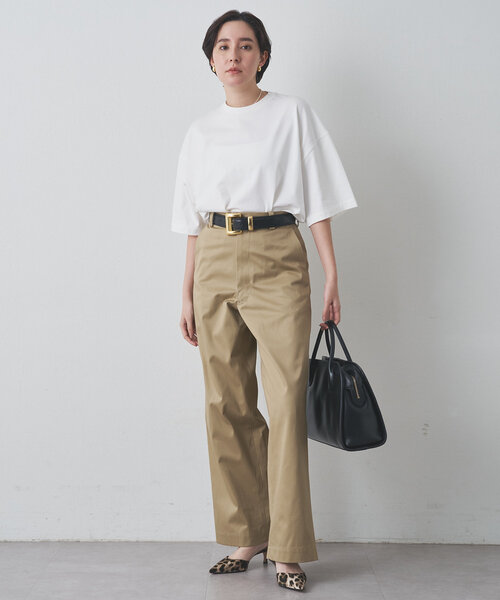 Drawing Numbers(ドローイング ナンバーズ)の「【Drawing Numbers】スビンプレーンTシャツ(Tシャツ/カットソー・レディース・ホワイト/チャコールグレー・38)」の8枚目の写真