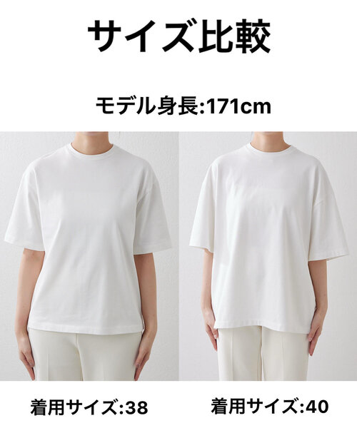 Drawing Numbers(ドローイング ナンバーズ)の「【Drawing Numbers】スビンプレーンTシャツ(Tシャツ/カットソー・レディース・ホワイト/チャコールグレー・38)」の10枚目の写真