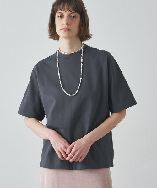 Drawing Numbers(ドローイング ナンバーズ)の「【Drawing Numbers】スビンプレーンTシャツ(Tシャツ/カットソー・レディース・ホワイト/チャコールグレー・38)」の19枚目の写真