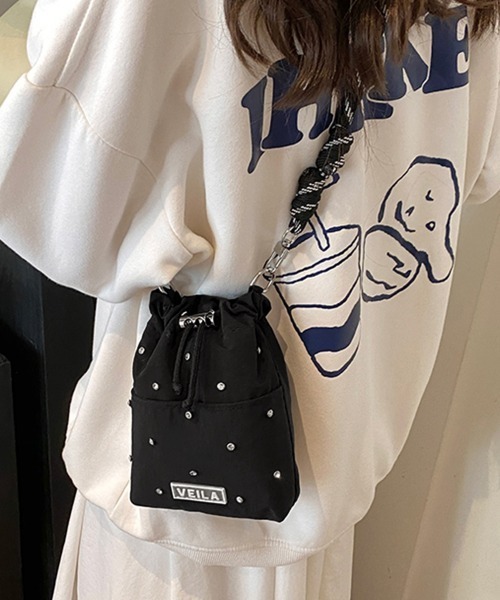 Miniministore(ミニミニストア)の「パラコード巾着バッグミニショルダーバッグ(ショルダーバッグ・レディース・ライトイエロー/グレイッシュベージュ/ブラック/ベビーピンク・FREE)」の18枚目の写真